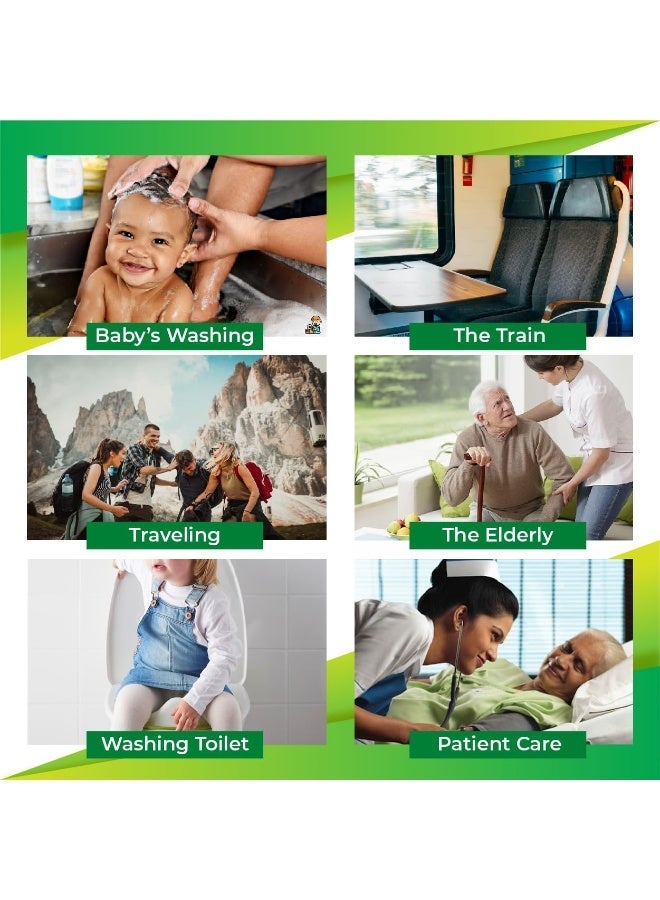 جوناريس مجموعة بيديت محمولة للسفر - زجاجة بيديت محمولة للسفر، بخاخ بيديت شخصي محمول، بخاخ كهربائي للحمام والتخييم، شطاف شخصي للمسافر (شطاف محمول) - Image 4